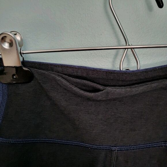 OUTDOOR VOICES Leggings Womens S TechSweat 24" Inseam Blue Charcoal Black - Picture 3 of 7